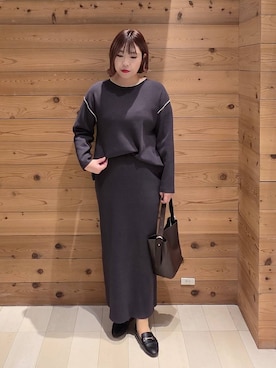 「GLOBAL WORK（グローバルワーク）のアイテム（ワンピース）」を使った、テソ子さん（レディース・162cm）の秋コーディネート