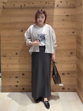 「アイテム（ローファー）」を使った、テソ子さん（レディース・162cm・30代）の夏コーディネート