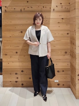 「GLOBAL WORK（グローバルワーク）のアイテム（ジャケット/アウター）」を使った、テソ子さん（レディース・162cm）の夏コーディネート