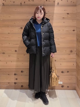 「アイテム（ダウンジャケット/コート）」を使った、テソ子さん（レディース・162cm・30代）の秋コーディネート