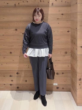 「アイテム（チェスターコート）」を使った、テソ子さん（レディース・162cm・30代）の秋コーディネート