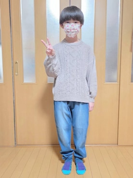 テソ子さん（キッズ・141cm）の冬コーディネート