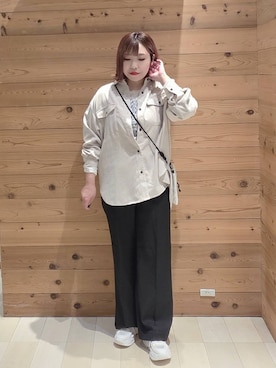 「アイテム（タンクトップ）」を使った、テソ子さん（レディース・162cm・30代）の秋コーディネート