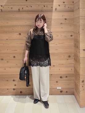 「GLOBAL WORK（グローバルワーク）のアイテム」を使った、テソ子さん（レディース・162cm）の春コーディネート