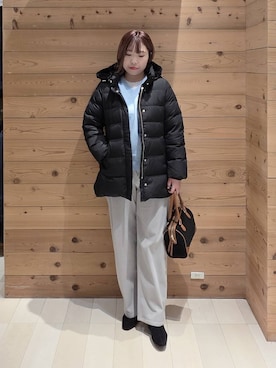 「アイテム（ボストンバッグ）」を使った、テソ子さん（レディース・162cm・30代）の冬コーディネート