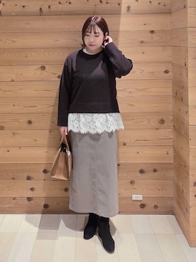 「アイテム（ワンピース/ドレス）」を使った、テソ子さん（レディース・162cm・30代）の秋コーディネート