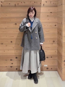 「アイテム（スカート）」を使った、テソ子さん（レディース・162cm・30代）の秋コーディネート