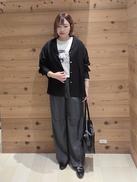 「アイテム（ボストンバッグ）」を使った、テソ子さん（レディース・162cm・30代）の秋コーディネート