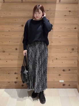 「GLOBAL WORK（グローバルワーク）のアイテム（トップス）」を使った、テソ子さん（レディース・162cm）の冬コーディネート