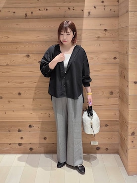 「GLOBAL WORK（グローバルワーク）のアイテム（シューズ）」を使った、テソ子さん（レディース・162cm）の春コーディネート