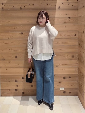 「アイテム（チェスターコート）」を使った、テソ子さん（レディース・162cm・30代）の冬コーディネート