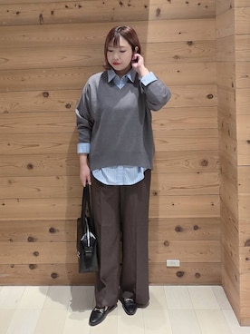 「アイテム（スウェット）」を使った、テソ子さん（レディース・162cm・30代）の秋コーディネート