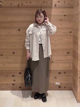 「アイテム（ボストンバッグ）」を使った、テソ子さん（レディース・162cm・30代）の秋コーディネート