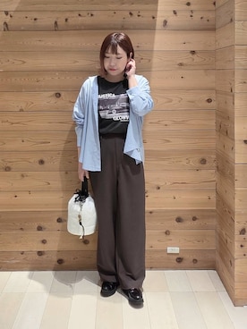 「GLOBAL WORK（グローバルワーク）のアイテム（シューズ）」を使った、テソ子さん（レディース・162cm）の春コーディネート