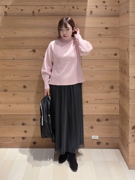 「アイテム（バックパック/リュック）」を使った、テソ子さん（レディース・162cm）の冬コーディネート