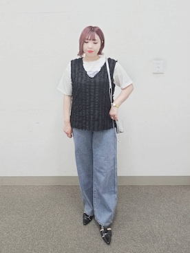 「GLOBAL WORK（グローバルワーク）のアイテム（ワンピース/ドレス）」を使った、テソ子さん（レディース・162cm）の夏コーディネート
