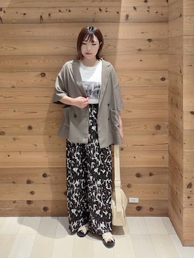 「GLOBAL WORK（グローバルワーク）のアイテム（トップス）」を使った、テソ子さん（レディース・162cm）の夏コーディネート