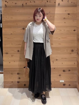 「アイテム（バッグ）」を使った、テソ子さん（レディース・162cm・30代）の夏コーディネート