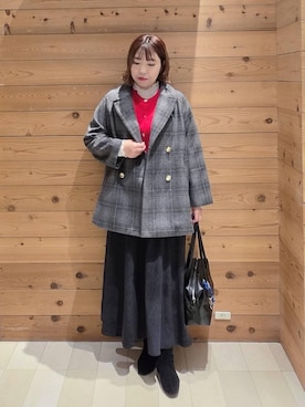 「GLOBAL WORK（グローバルワーク）のアイテム（トップス）」を使った、テソ子さん（レディース・162cm）の冬コーディネート