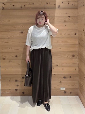 「アイテム（タンクトップ）」を使った、テソ子さん（レディース・162cm・30代）の夏コーディネート