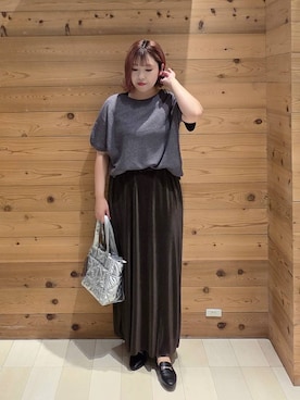 「アイテム（ローファー）」を使った、テソ子さん（レディース・162cm・30代）の夏コーディネート