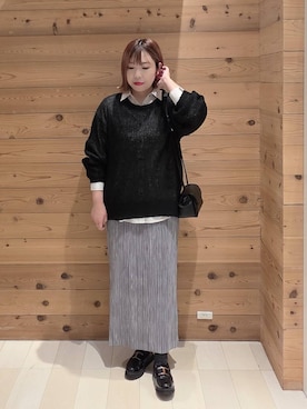 「アイテム（スカート）」を使った、テソ子さん（レディース・162cm・30代）の秋コーディネート