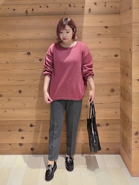 「アイテム（ボストンバッグ）」を使った、テソ子さん（レディース・162cm・30代）の夏コーディネート