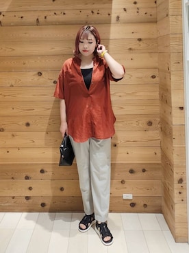 「アイテム（バッグ）」を使った、テソ子さん（レディース・162cm・30代）の夏コーディネート