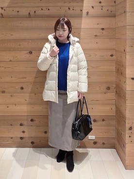 「アイテム（ダウンジャケット/コート）」を使った、テソ子さん（レディース・162cm・30代）の秋コーディネート