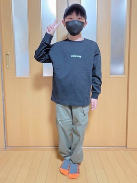 「アイテム（パンツ）」を使った、テソ子さん（キッズ・133cm）の秋コーディネート