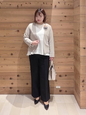 「GLOBAL WORK（グローバルワーク）のアイテム（アクセサリー）」を使った、テソ子さん（レディース・162cm）の冬コーディネート