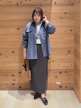 「アイテム（スカート）」を使った、テソ子さん（レディース・162cm・30代）の秋コーディネート