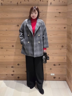 「アイテム（チェスターコート）」を使った、テソ子さん（レディース・162cm・30代）の秋コーディネート