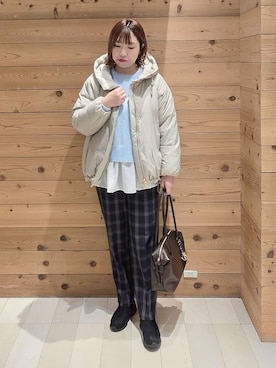 「GLOBAL WORK（グローバルワーク）のアイテム（トップス）」を使った、テソ子さん（レディース・162cm）の冬コーディネート