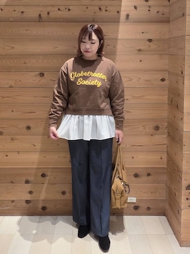 「アイテム（スウェット）」を使った、テソ子さん（レディース・162cm・30代）の秋コーディネート