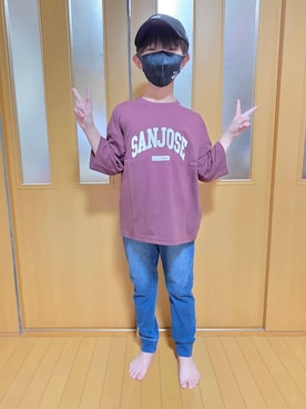 「アイテム（パンツ）」を使った、テソ子さん（キッズ・136cm・30代）の秋コーディネート