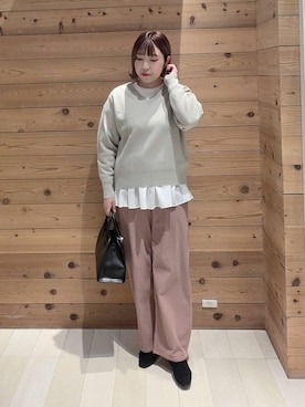 「アイテム（スウェット）」を使った、テソ子さん（レディース・162cm・30代）の冬コーディネート