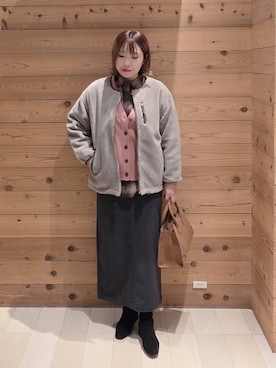 「アイテム（ブルゾン）」を使った、テソ子さん（レディース・162cm・30代）の秋コーディネート