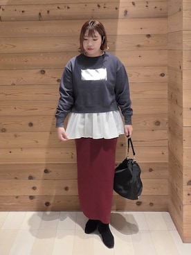 「アイテム（ブルゾン）」を使った、テソ子さん（レディース・162cm・30代）の秋コーディネート