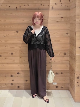 「アイテム（ボディバッグ/ウエストポーチ、ベージュ系）」を使った、テソ子さん（レディース・162cm）の夏コーディネート