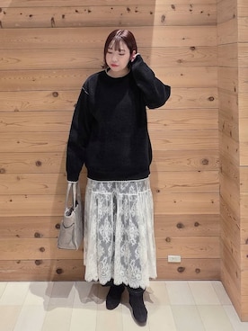 「アイテム（チェスターコート）」を使った、テソ子さん（レディース・162cm・30代）の冬コーディネート