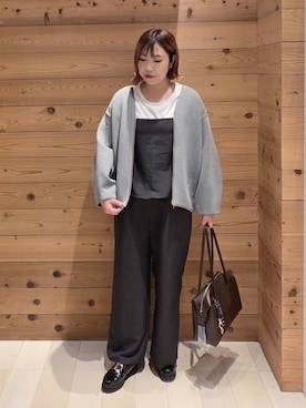 「アイテム（ブルゾン）」を使った、テソ子さん（レディース・162cm・30代）の秋コーディネート