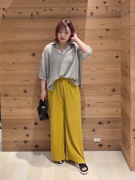 「アイテム（ニット/セーター）」を使った、テソ子さん（レディース・162cm・30代）の夏コーディネート
