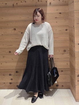 「アイテム（タンクトップ）」を使った、テソ子さん（レディース・162cm・30代）の秋コーディネート