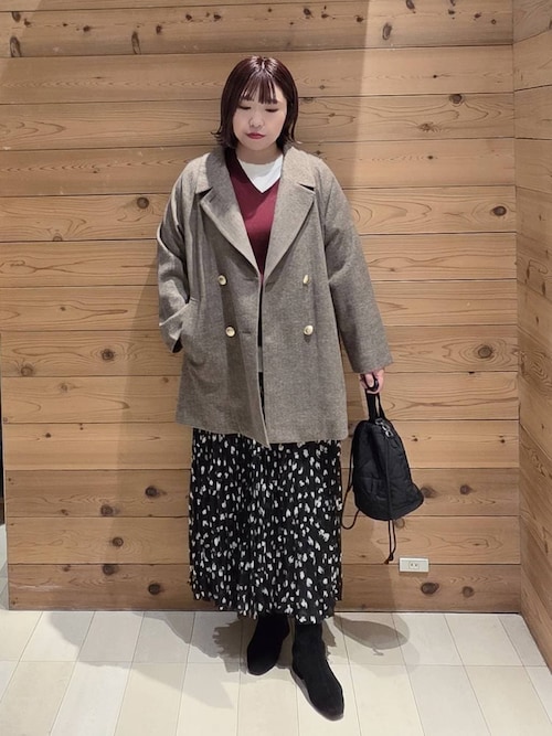 軽やかストレッチ襟2WAYミドルコート/499658（チェスターコート