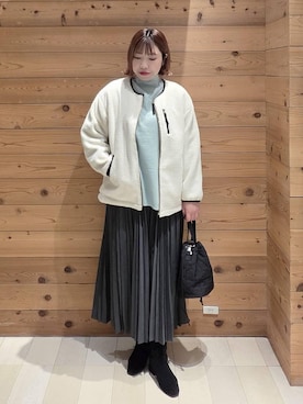 「アイテム（スカート）」を使った、テソ子さん（レディース・162cm・30代）の秋コーディネート