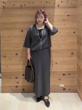 「アイテム（タンクトップ）」を使った、テソ子さん（レディース・162cm・30代）の夏コーディネート