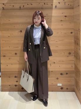 「アイテム（ローファー）」を使った、テソ子さん（レディース・162cm・30代）の夏コーディネート