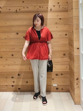 「アイテム（パンツ）」を使った、テソ子さん（レディース・162cm・30代）の夏コーディネート