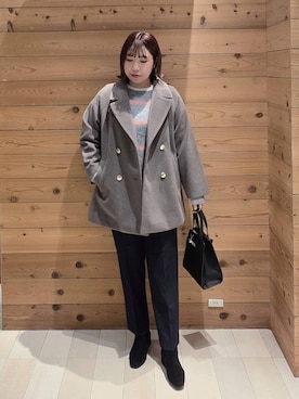 「アイテム（ブーツ）」を使った、テソ子さん（レディース・162cm・30代）の冬コーディネート